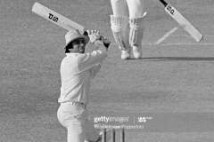 Majid Khan batting for Pakistan during the 2nd Test match between Pakistan and India at Lahore, Pakistan, 27th October 1978. Mudassar Nazar is the non-striking batsman. (Photo by Patrick Eagar/Popperfoto via Getty Images/Getty Images)