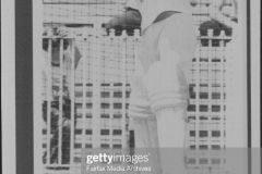 Majid Khan batting at M.C.G. nets today. December 10, 1981. (Photo by Alan Gilbert Purcell/Fairfax Media via Getty Images).